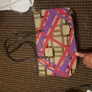 Nine west brown pink and purple purse